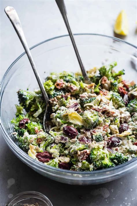 Easy Mediterranean Low Carb Broccoli Salad Food Faith Fitness