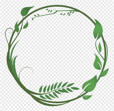 Green Leaves And Branches Combination Ring Green Leaf Leaf Circle