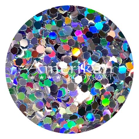 Holographic Silver Chunky Glitter 0062 Hex