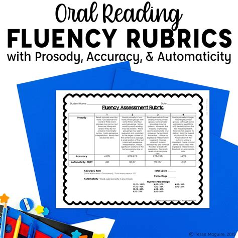 Oral Reading Fluency Rubrics For Assessments And Grading Tales From
