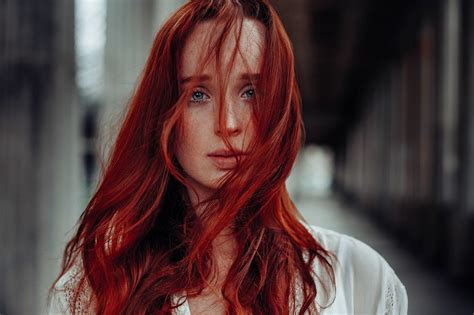 X Redhead Face Women Model Wallpaper Coolwallpapers Me