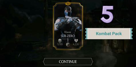 Mortal Kombat X Android Klassic Sub Zero Open 5 Combat Pack Level V