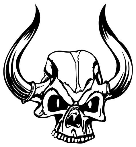 Evil Skull Illustration Public Domain Vectors