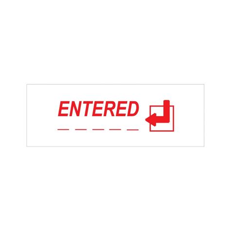 Entered Stock Stamp 4911171 38x14mm Rubber Stamps Online Singapore