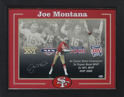 Charitybuzz Joe Montana Signed San Francisco 49ers Super Bowl Display