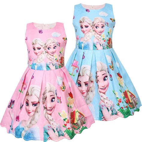 2019 Disney Princess Girls Summer Small Childrens Vest Dress Cotton