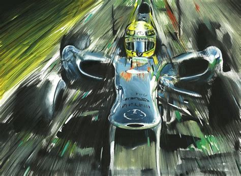 Lewis Hamilton Mercedes Gp Formula 1 F1 Car Original Oil Painting On