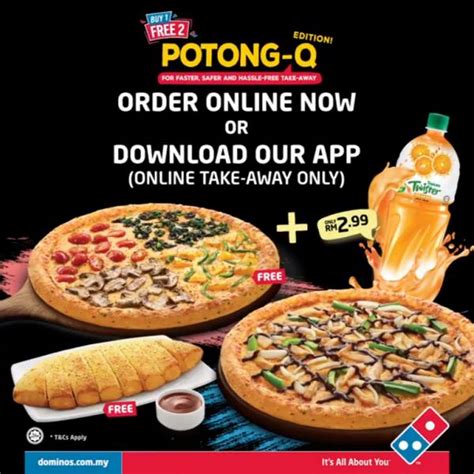 Domino's malaysia has also brilliantly introduced the party sets that serves up to 30 people, with up to 6 set options. 27 Apr 2020 Onward: Domino's Pizza Potong-Q Promotion ...