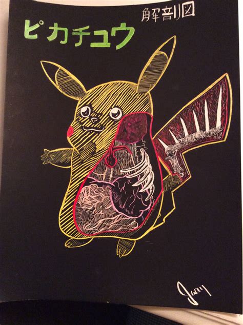 Anatomy Of A Pikachu Scratch Art Not My Design By Paper Snowflakes On