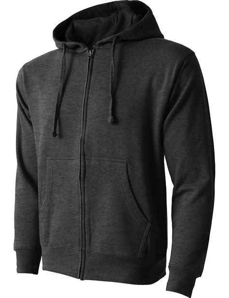 Hat And Beyond Men S Basic Fleece Zip Up Hoodie With Pocket