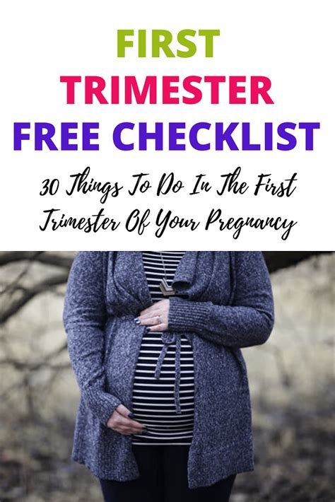 First Trimester Checklist Of Pregnancy All Moms Blog