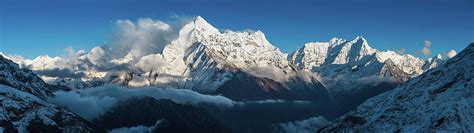 Himalaya Mountains Peaks Panorama Photograph By Fotovoyager Fine Art