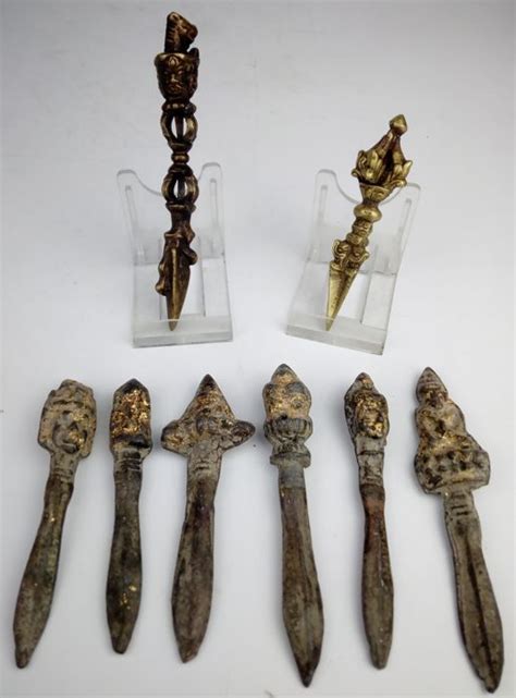 Hindu Or Tibetan Ritual Phurba Daggers Bronze India Catawiki