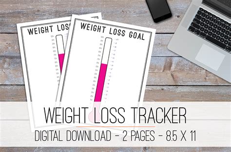weight loss tracker printable weight loss thermometer weight etsy schweiz
