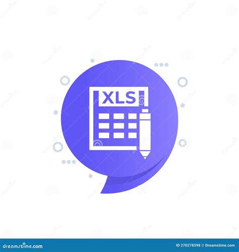 Edit Xls Document Icon For Web Stock Vector Illustration Of Document