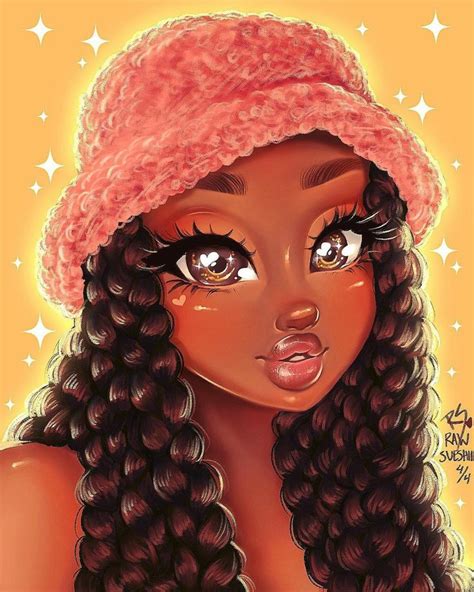 Rawsueshii🎨 Drawings Of Black Girls Black Art Pictures Black Girl Art