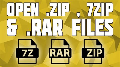How To Open Zip And Rar And 7z Files On Windows Full Extraction Tutorial