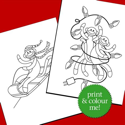 Simplicity Me Sock Monkey Coloring Pages