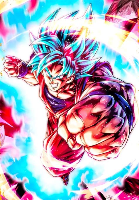 Goku Super Saiyan Blue Kaioken Ultra Rarity Dragon Ball Legends In Goku Super Saiyan Blue