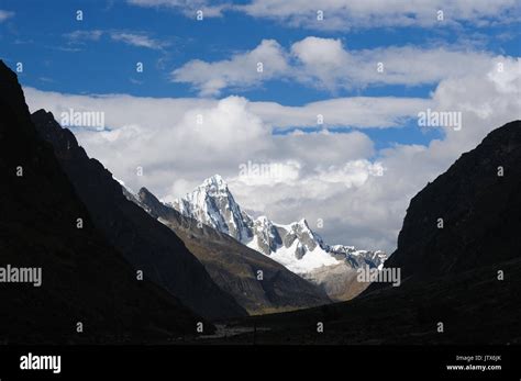 Peru Beautiful Cordillera Blanca Mountain On The Santa Cruz Trek The