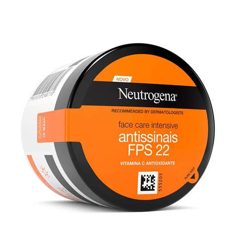 Creme Facial Neutrogena Face Care Intensive Antissinais FPS22 com 100g ...
