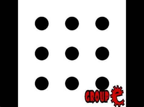 Connect the 9 dots using four straight lines without lifting the pencil from the paper. Nine dots three lines solution. - YouTube