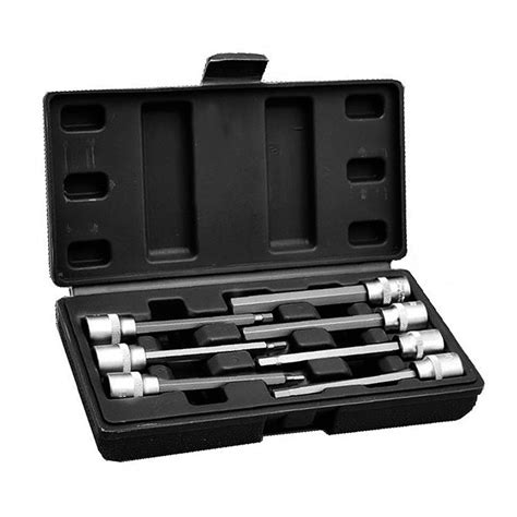 Hex Key 38 Inch Socket Set Extended 7 Pieces In Plastic Box Wood Tools And Deco