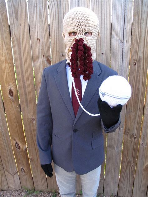 Ood Mask Doctor Who Tattoos Knitted Beard Cool Costumes