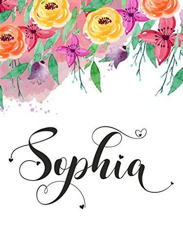 Sophia Name Wall Art Decor Baby Girl Sign Nursery T Unframed Poster