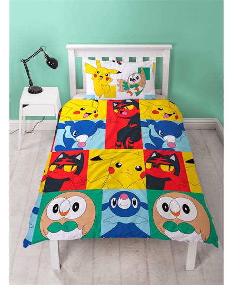 Bed gen7 pokemon gen7pokemon caffoxinated_mom adobeillustrator altaria chair gen5. Pokémon Newbies Single Duvet Cover Set - Rotary Design | Bedroom | Bedding