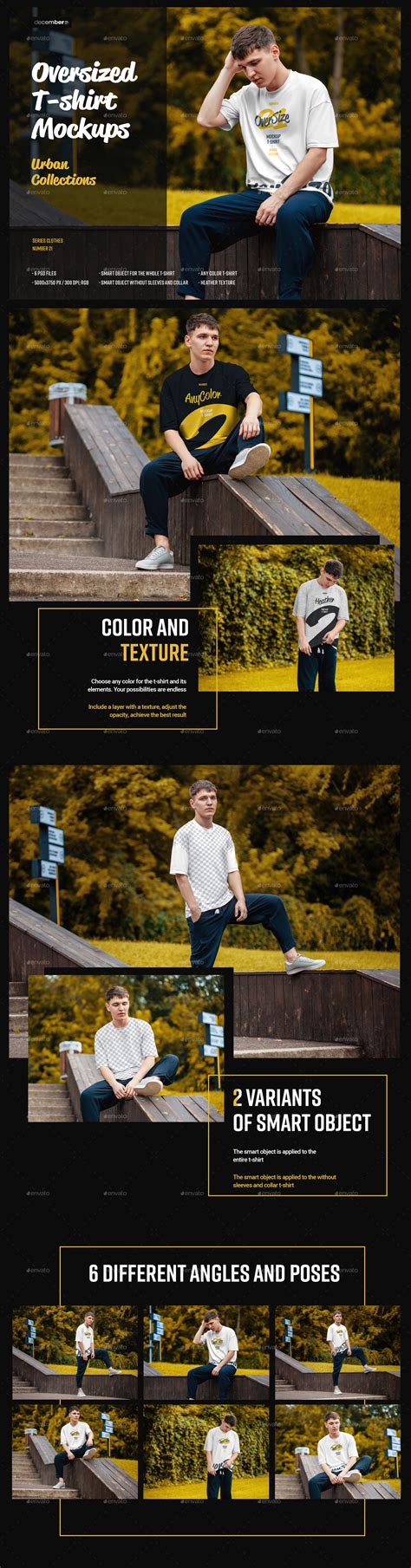 6 Oversized T-shirt Mockup Urban Style by Oleg_Design ...