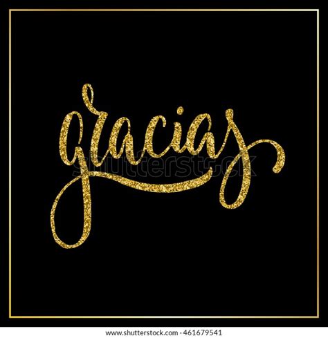 Gracias Hand Lettering Spanish Word Thank Stock Vector Royalty Free