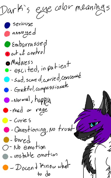 In modern english, the phrase apple of my eye indicates something or someone that one values above all others. Dark's eye color meanings by Darkness35Wolf on DeviantArt