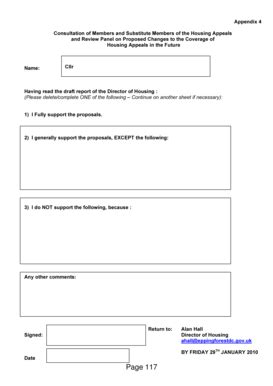 Appendix i notice of appeal. Fillable Online Appendix 4 - Housing Appeals Consultation ...