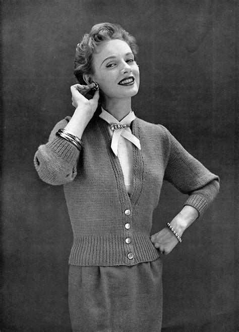 Musings From Marilyn Classic Vintage 50s Cardigan Sweater Knitting