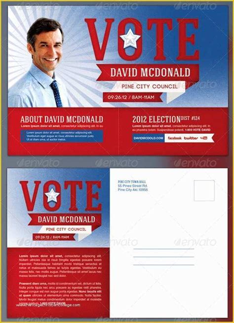 Free Campaign Cards Template Of Political Postcard Template 12 Free