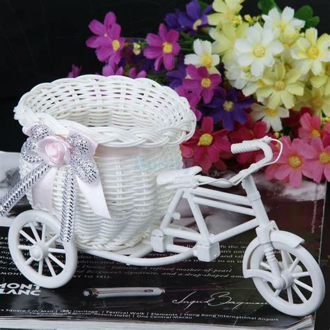 Bike Design Flower Basket Pot Vase Plant Stand Holder Home