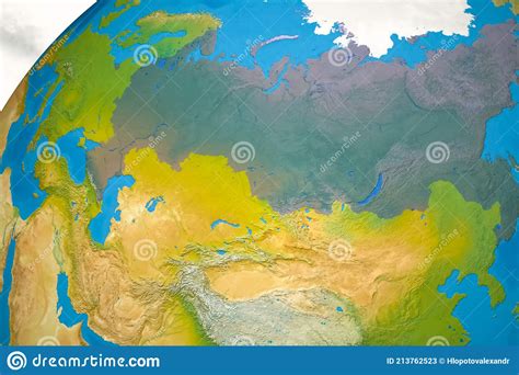 Map Of Russia On World Map Globe Stock Illustration Illustration Of