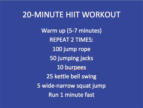 20 Minute Hiit Workout