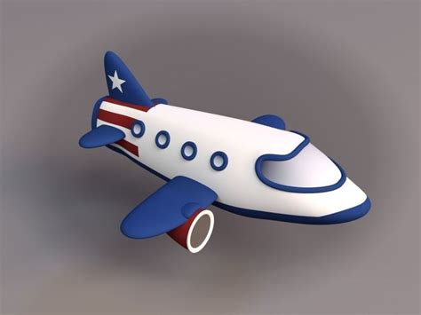 Cartoon Airplane 3d Model Cgtrader