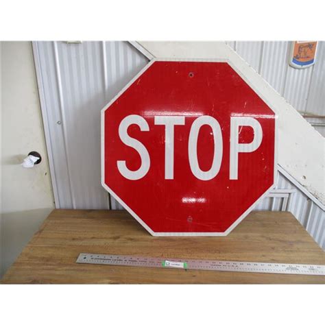 Stop Sign 30x30 Aluminum Bodnarus Auctioneering