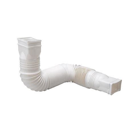 Learn how to fix gutter slope, sagging gutters, and downspouts need to extend several feet from the house, or they'll dump right into the basement. White Downspout Extension-85010 - The Home Depot