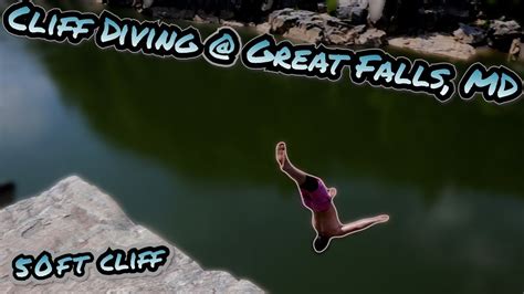 Cliff Diving Great Falls Md Double Gainer Huge Slam Youtube
