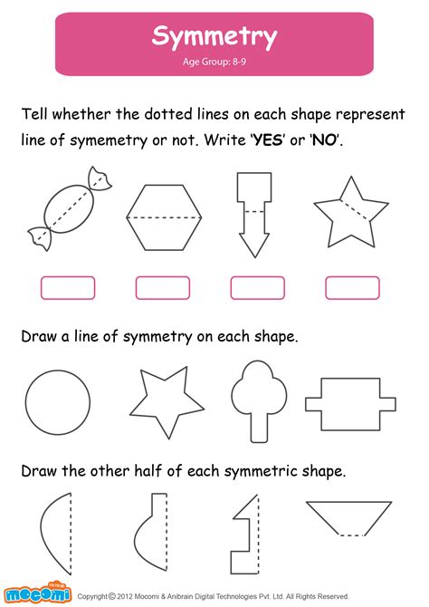 Symmetry Worksheet For Kids Mocomi