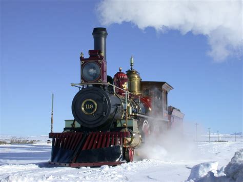 Old Steam Trains In Winter