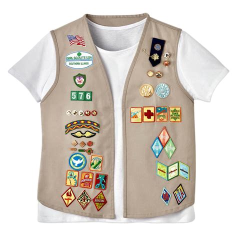 Official Cadette Senior And Ambassador Vest New Fabric Girl Scouts