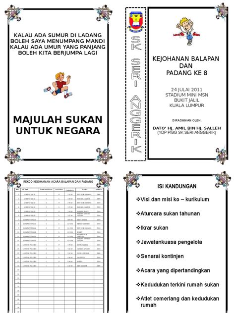 Slogan.id atau slogan indonesia adalah situs kumpulan contoh slogan berbahasa indonesia terbaik dan terlengkap dengan berbagai kategori. Majulah Sukan Untuk Negara: Kejohanan Balapan DAN Padang Ke 8