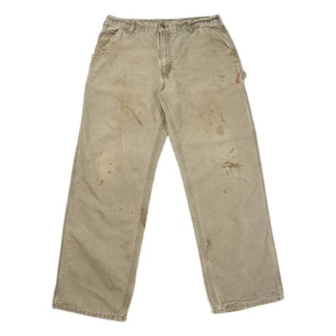 Vintage Carhartt B11 Desert Tan Distressed Work Pants Grailed