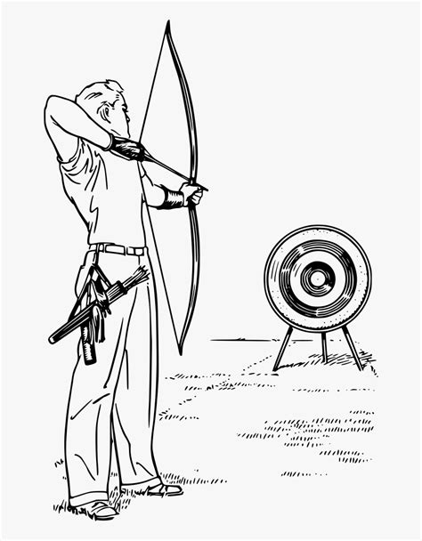 Archery Clipart Black And White Hd Png Download Kindpng