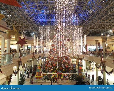 Christmas Decorations At Wafi Mall In Dubai Editorial Image Image Of